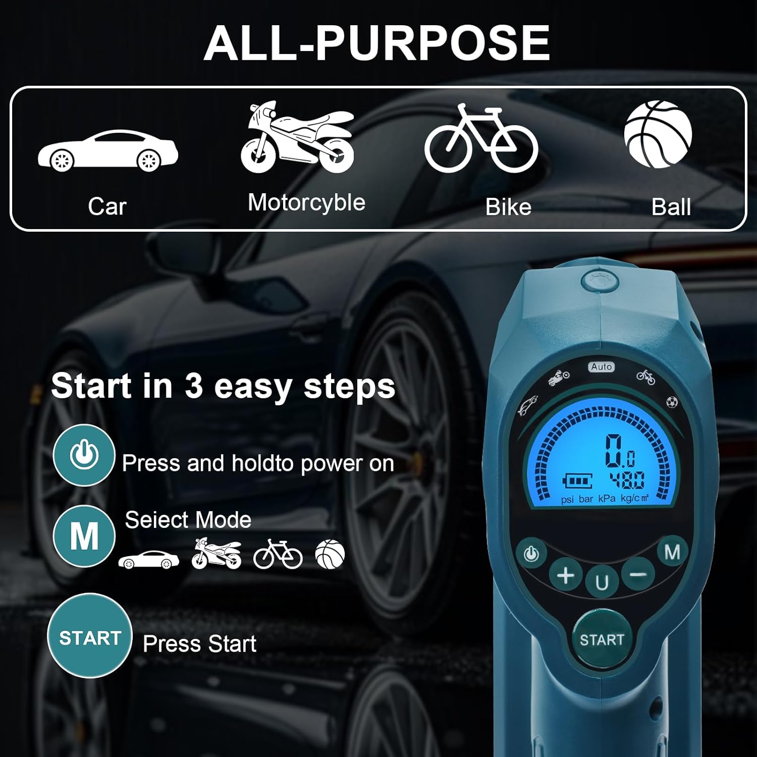 Thumbnail 3 de Kabelloser Akku Kompressor 18V 🔧