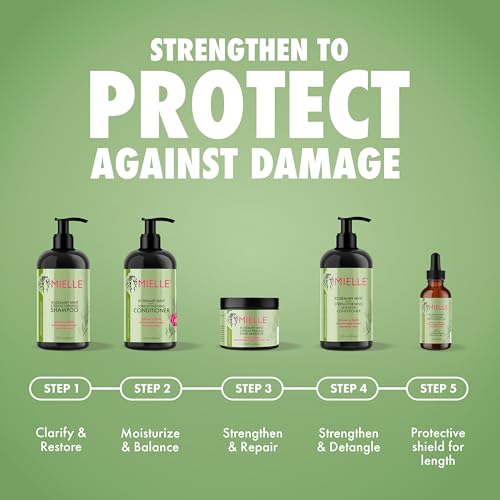 Detalle 2 de Mielle Rosemary Mint Kopfhaut- und Haarstärkungsöl von Mielle Organics – 2 oz / 59 ml