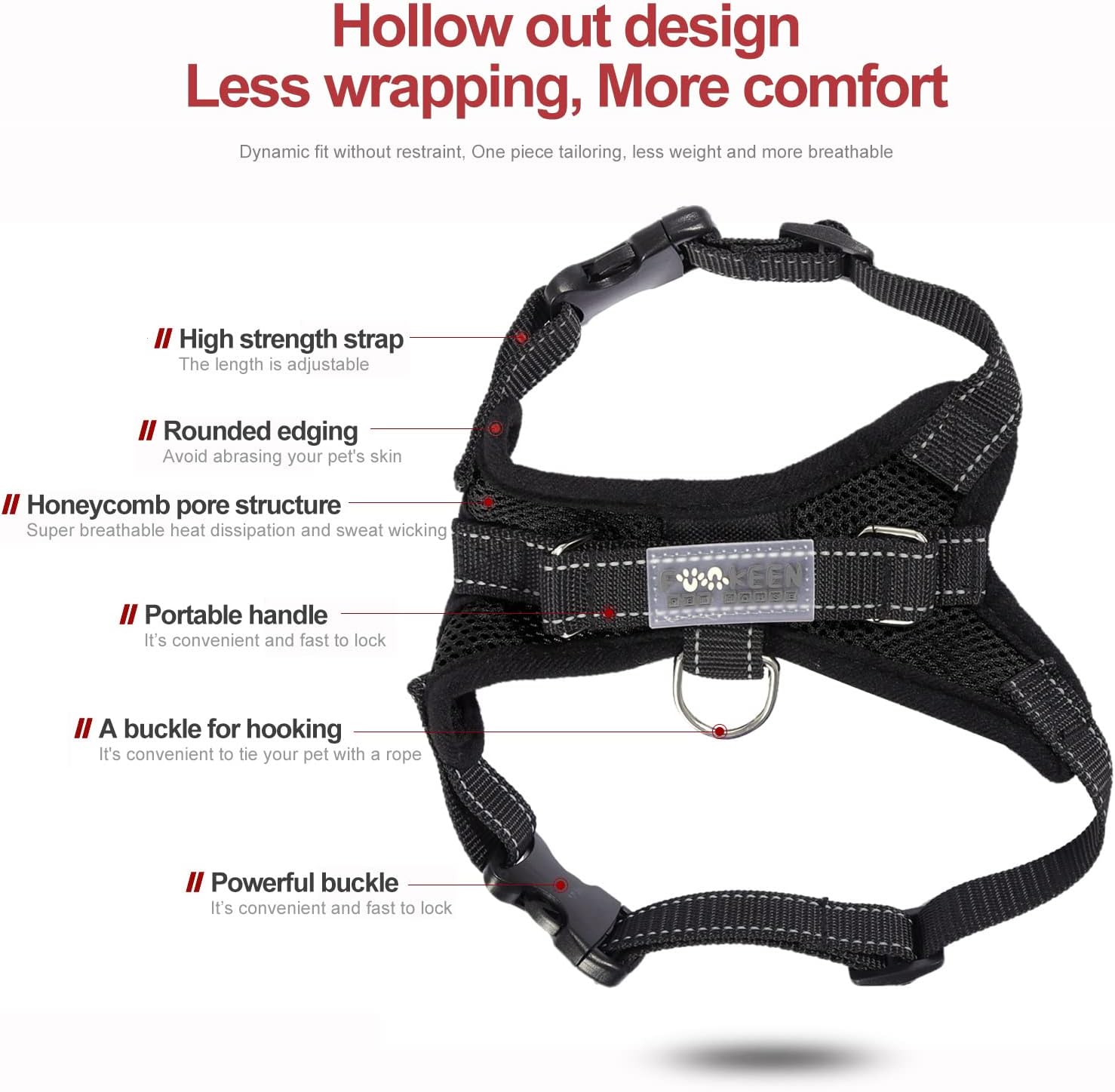 Thumbnail 3 de Dog Harness Mesh Breathable S 49–62cm chest