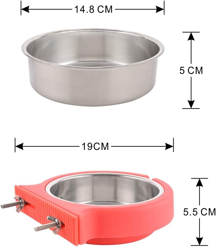 Detalle 2 de MOACC Crate Dog Bowl with Removable Stainless Steel Bowl – 800ml Pink