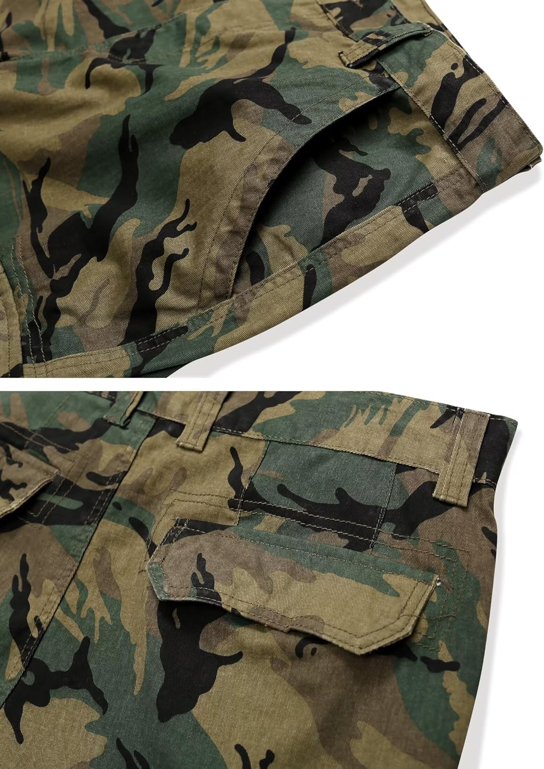 Thumbnail 1 de VATINNT men’s camo cargo shorts with multi pockets (loose fit, no belt)