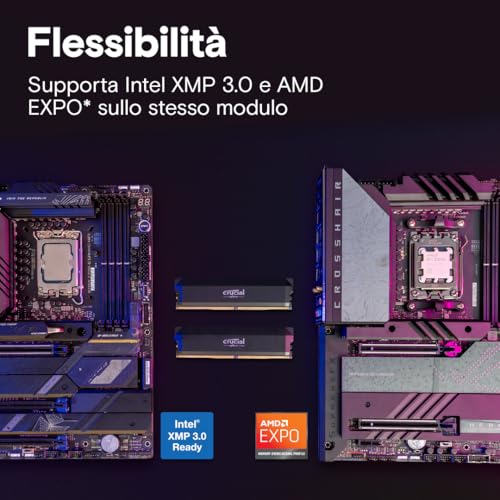 Thumbnail 3 de Crucial Pro RAM DDR5 32GB Kit (2x16GB) 6000MHz CL36 – Overclocking gaming, Intel XMP 3.0 / AMD EXPO