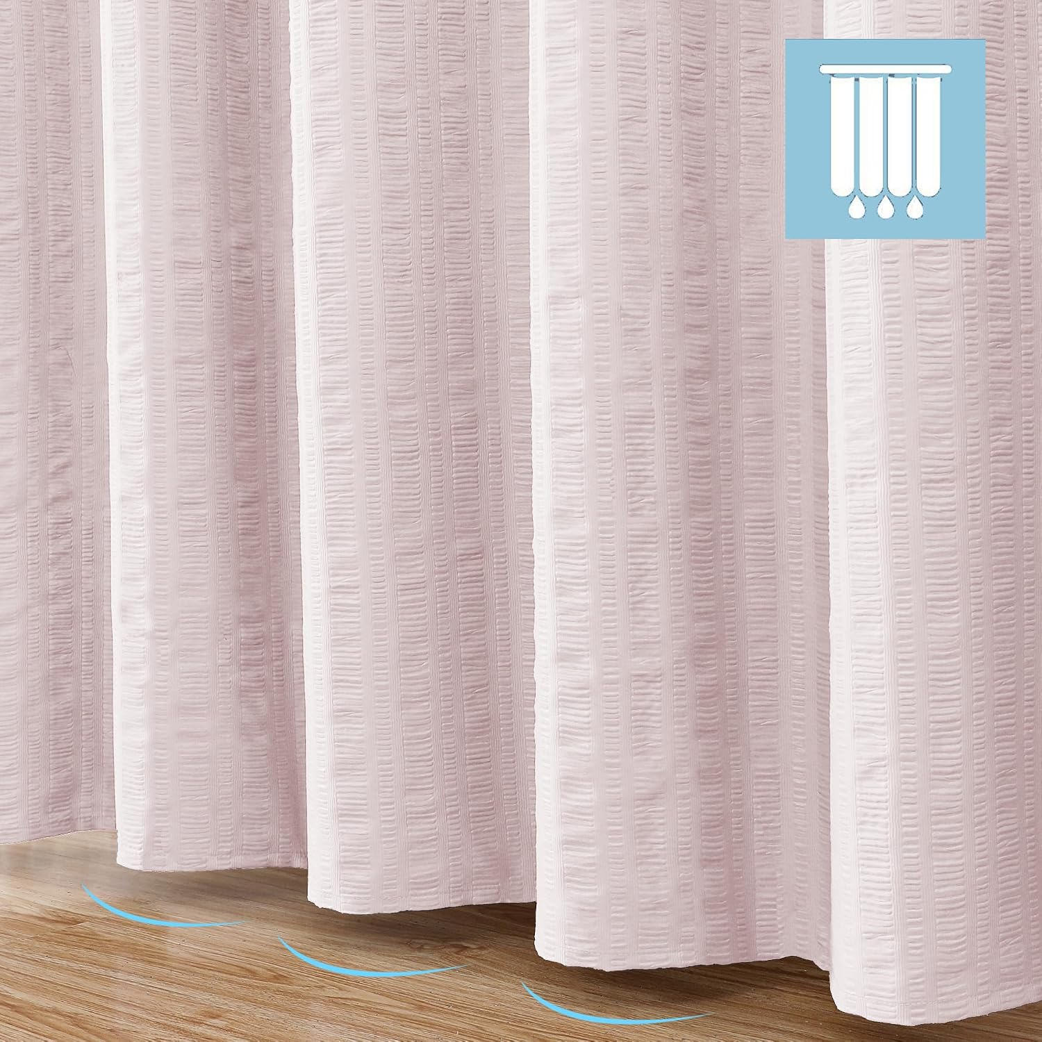 Detalle 2 de Aiyufeng Pink Shower Curtain, 72 x 78 Inches