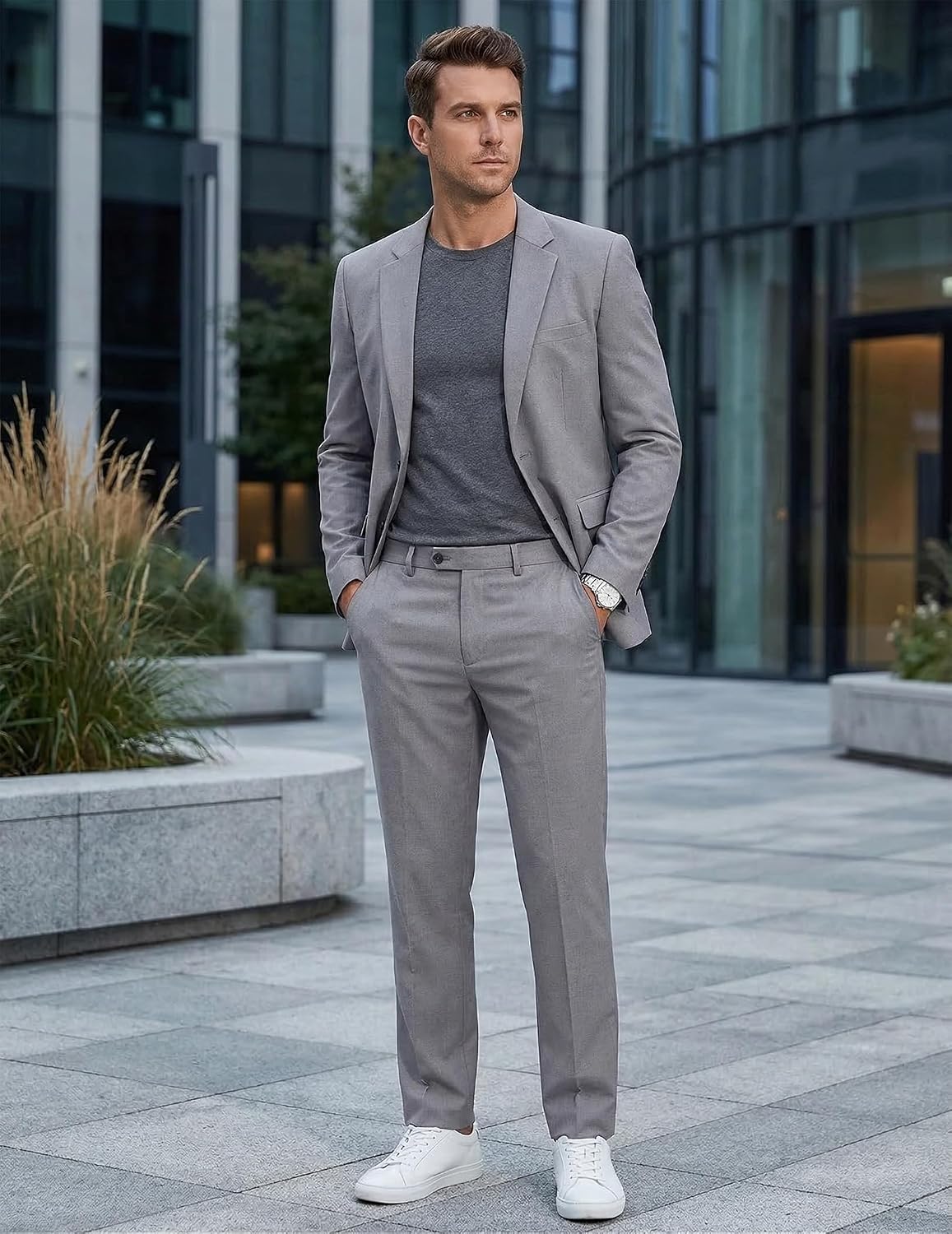 Detalle de COOFANDY Men's Suit Set, 2-Piece