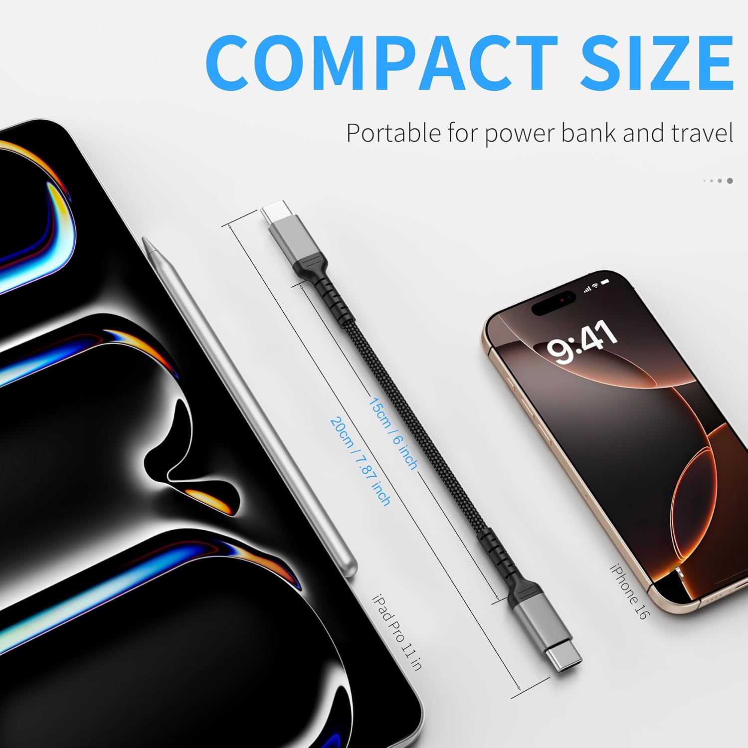 Thumbnail 5 de 6 Inch USB C Charger Cord 2 Pack