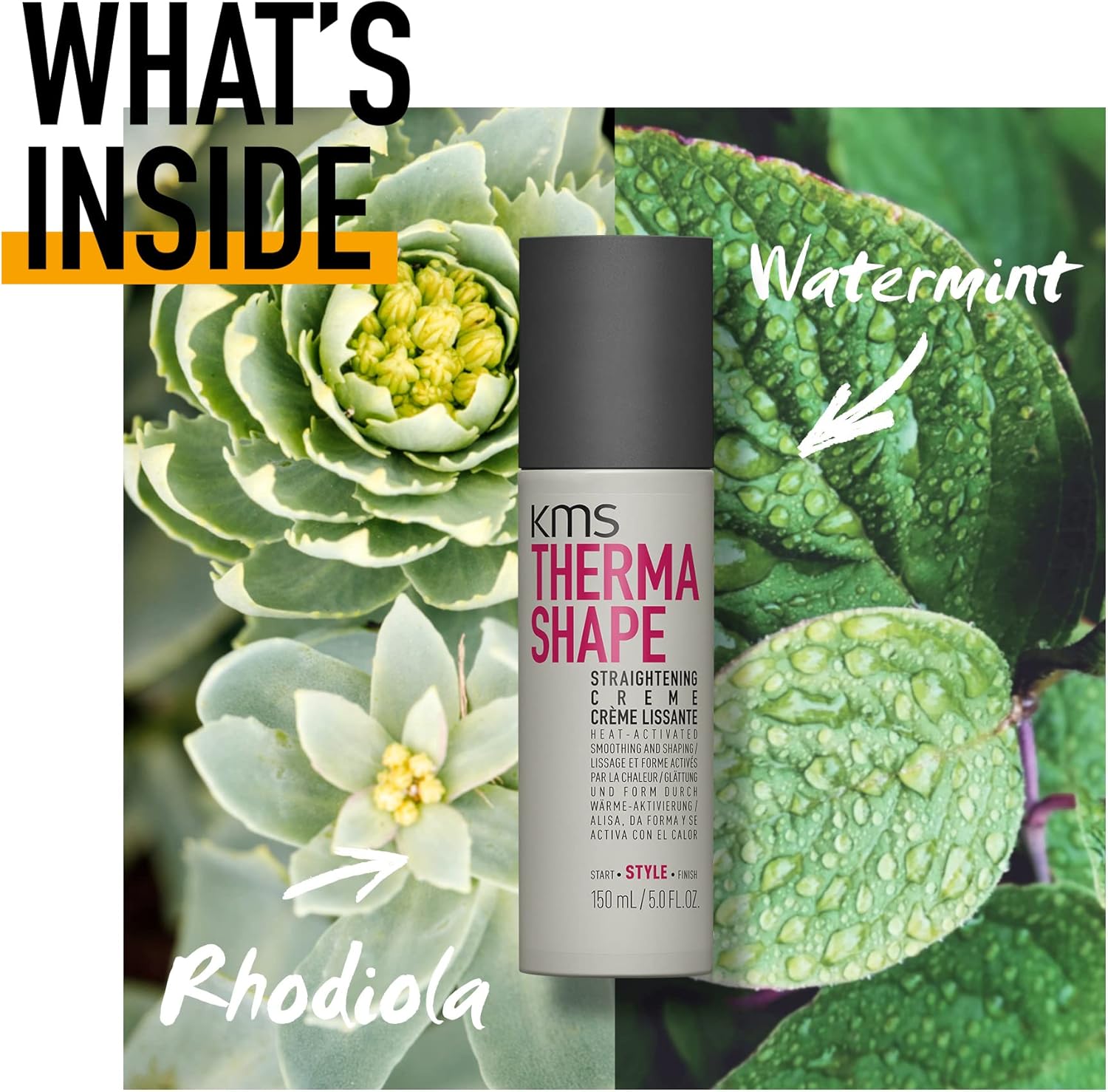 Detalle de KMS ThermaShape Straightening Creme: All Hair Types, Heat Protection & Frizz Control (150ml)