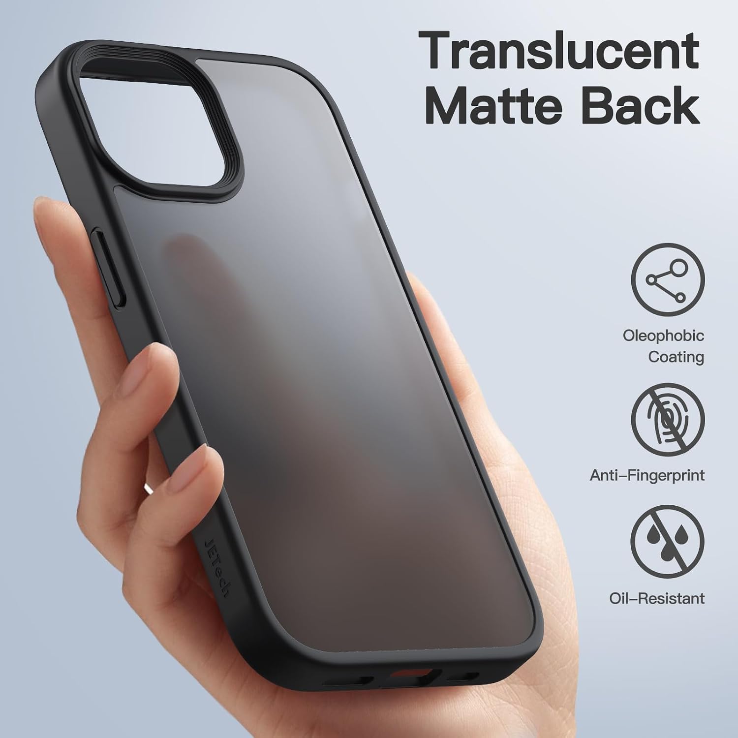 Detalle de JETech Matte Case for iPhone 15 6.1-Inch