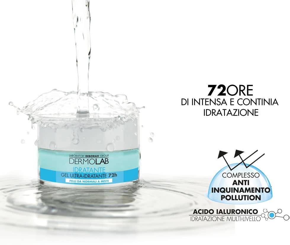 Thumbnail 2 de Dermolab Crema Viso Idratante Gel 72H con acido ialuronico per pelli normali e miste, effetto rimpolpante, 50 ml