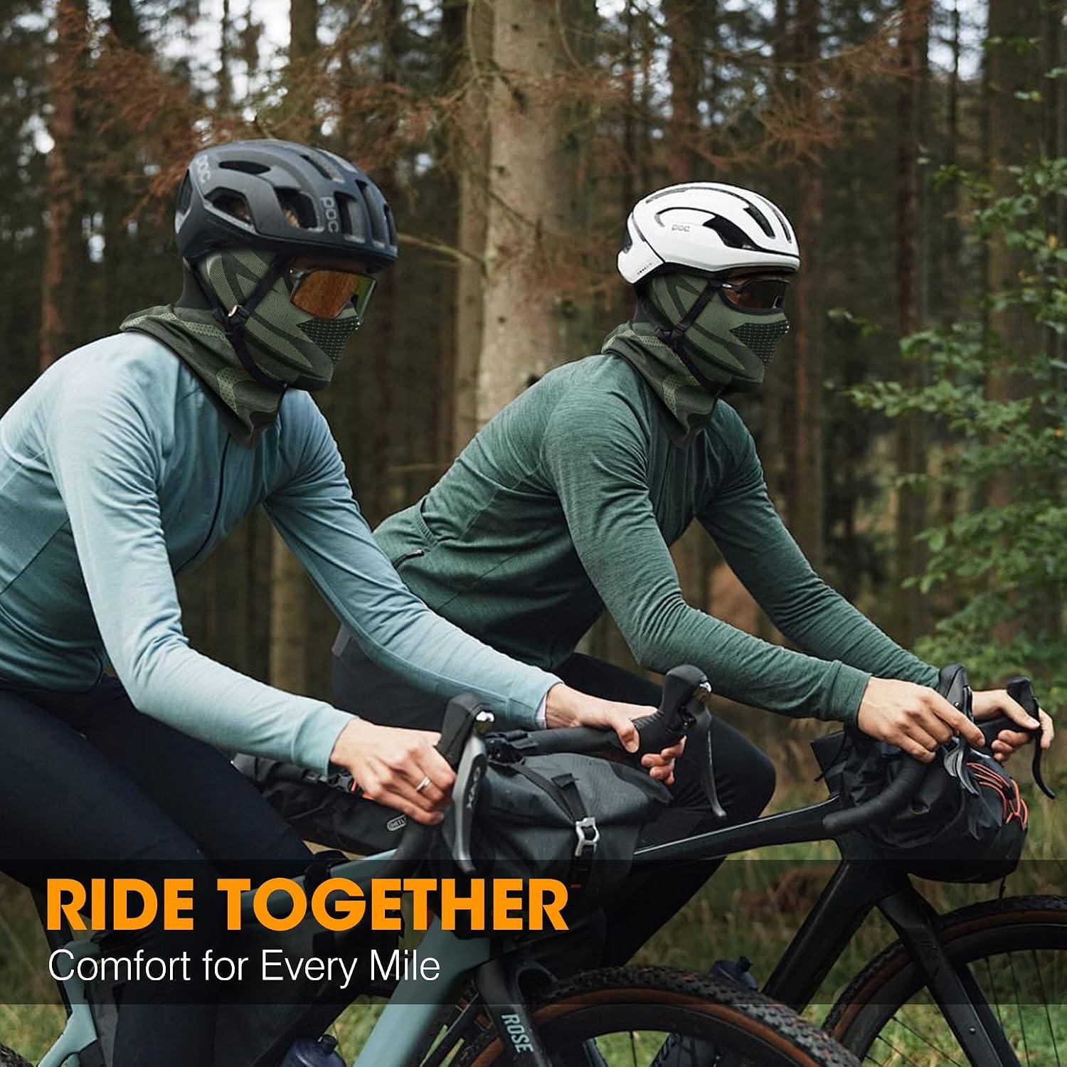 Detalle 2 de WTACTFUL balaclava voor onder de helm, ademend polyester-elastaan voor motor en fiets