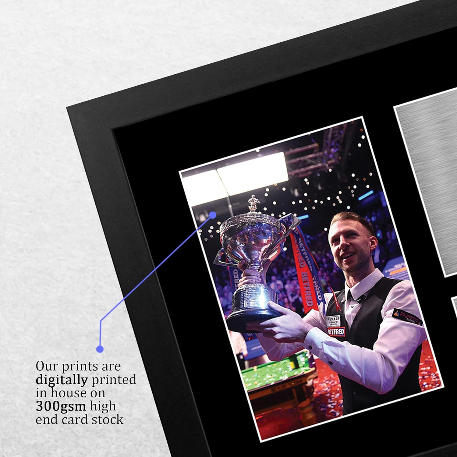 Thumbnail 3 de HWC Trading FR A4 Judd Trump signed snooker print (framed) for WST memorabilia fans
