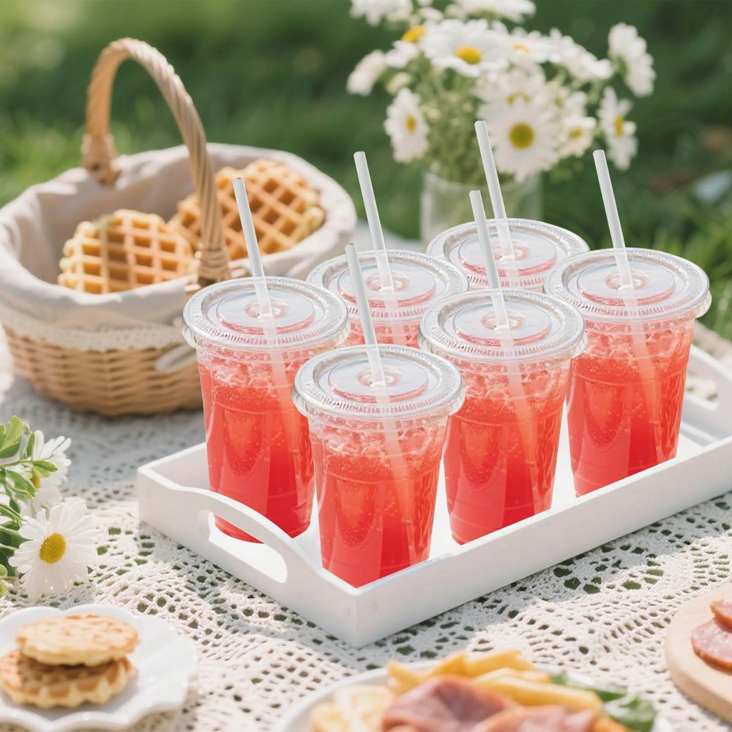 Thumbnail 5 de cundao 100 Pack 24oz Clear Cups, BPA-Free