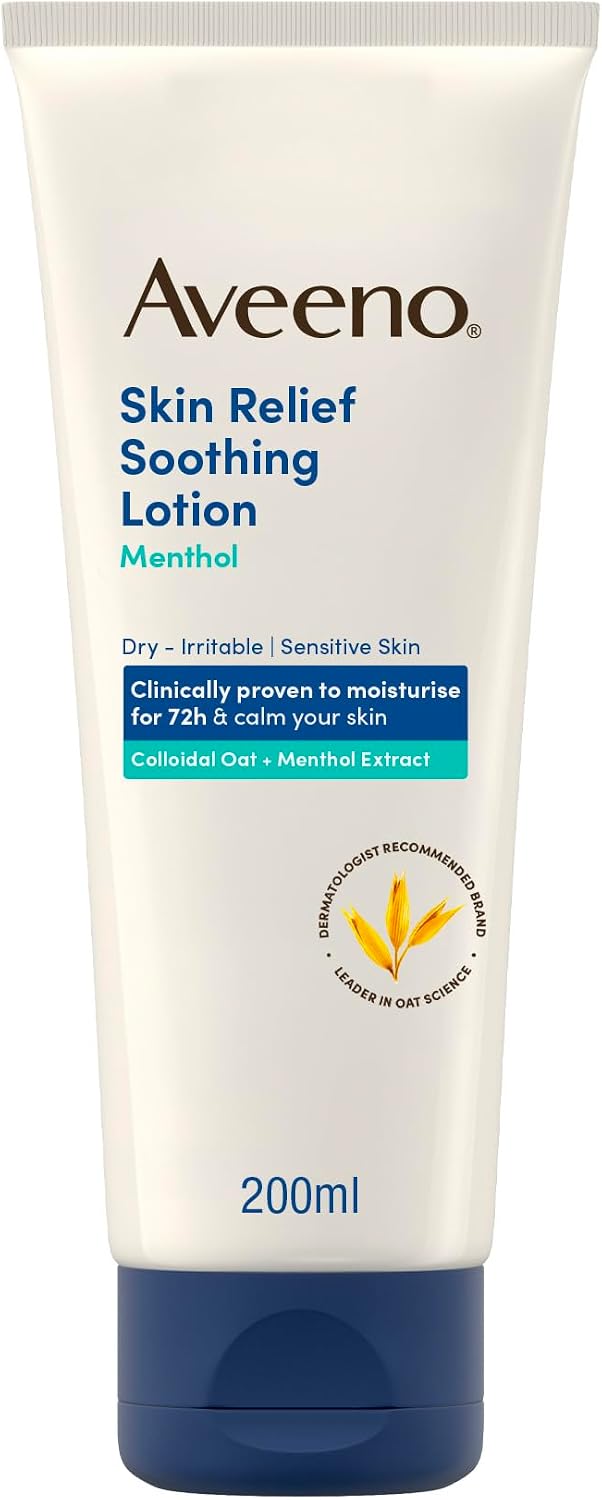 Detalle de Aveeno Skin Relief Crema Corpo Idratante Lenitiva con Mentolo e Avena Colloidale Prebiotica (200 ml)