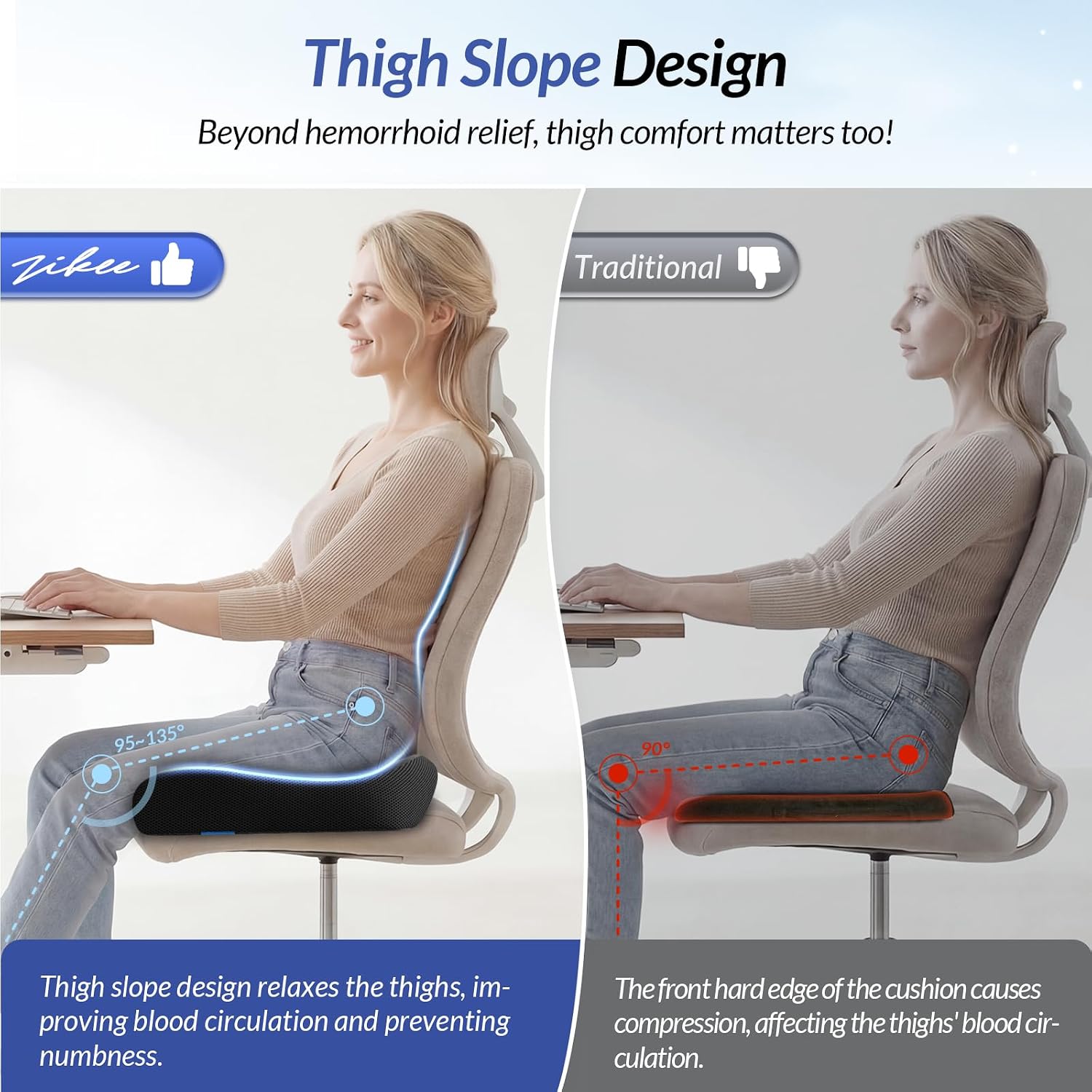 Thumbnail 5 de ZIKEE Thickened Seat Cushion 6.0" 💺