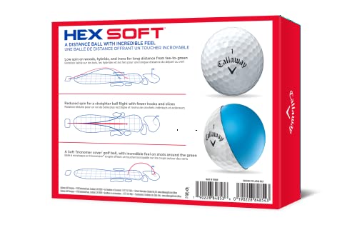 Detalle 2 de Callaway Hex Soft Golf Balls 2019 – White, 24 Ball Pack