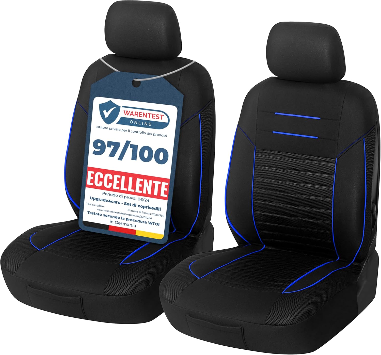 Thumbnail 6 de Upgrade4cars Coprisedili Auto Universale Nero 9 pezzi