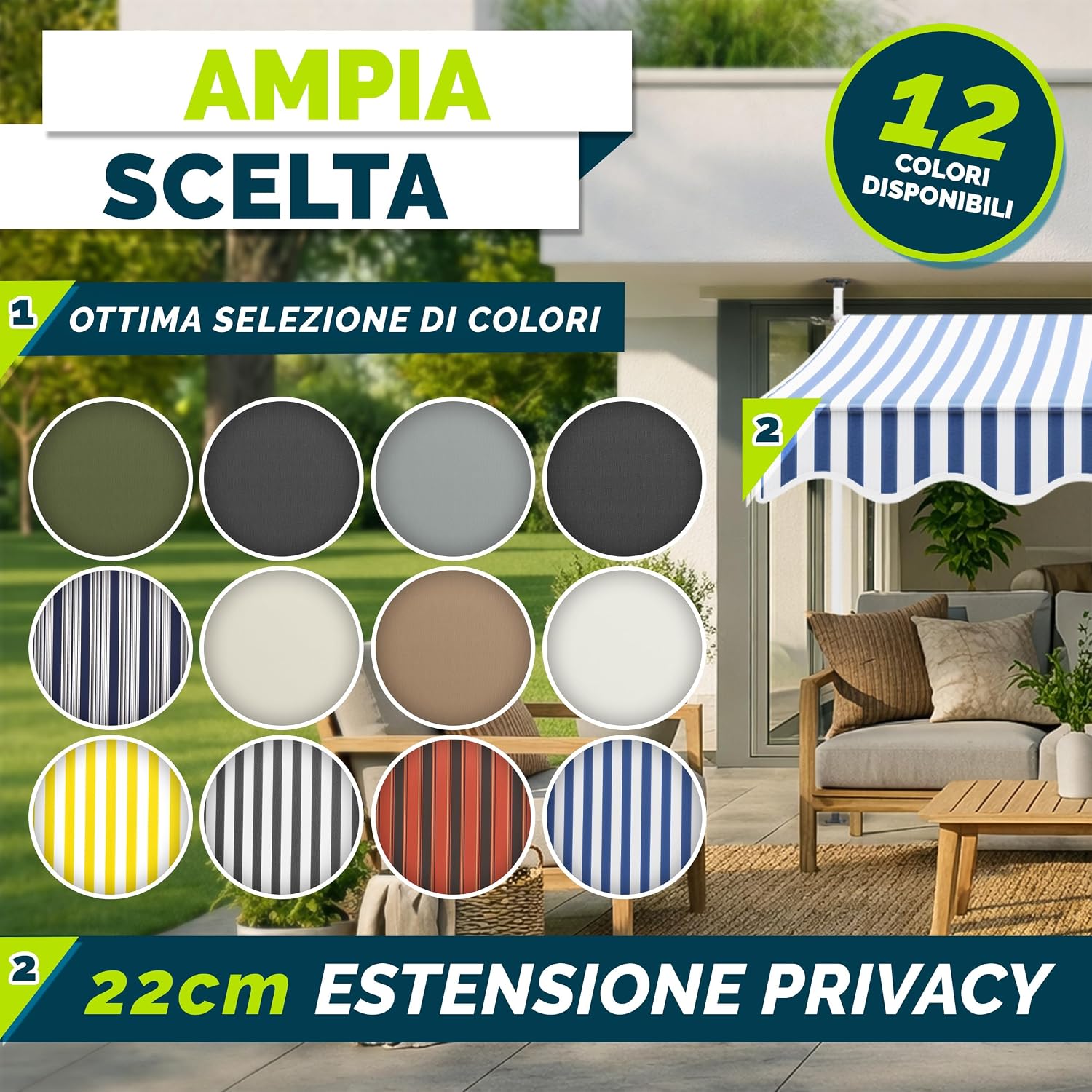 Thumbnail 6 de Tillvex Tenda da Sole a Bracci 150cm