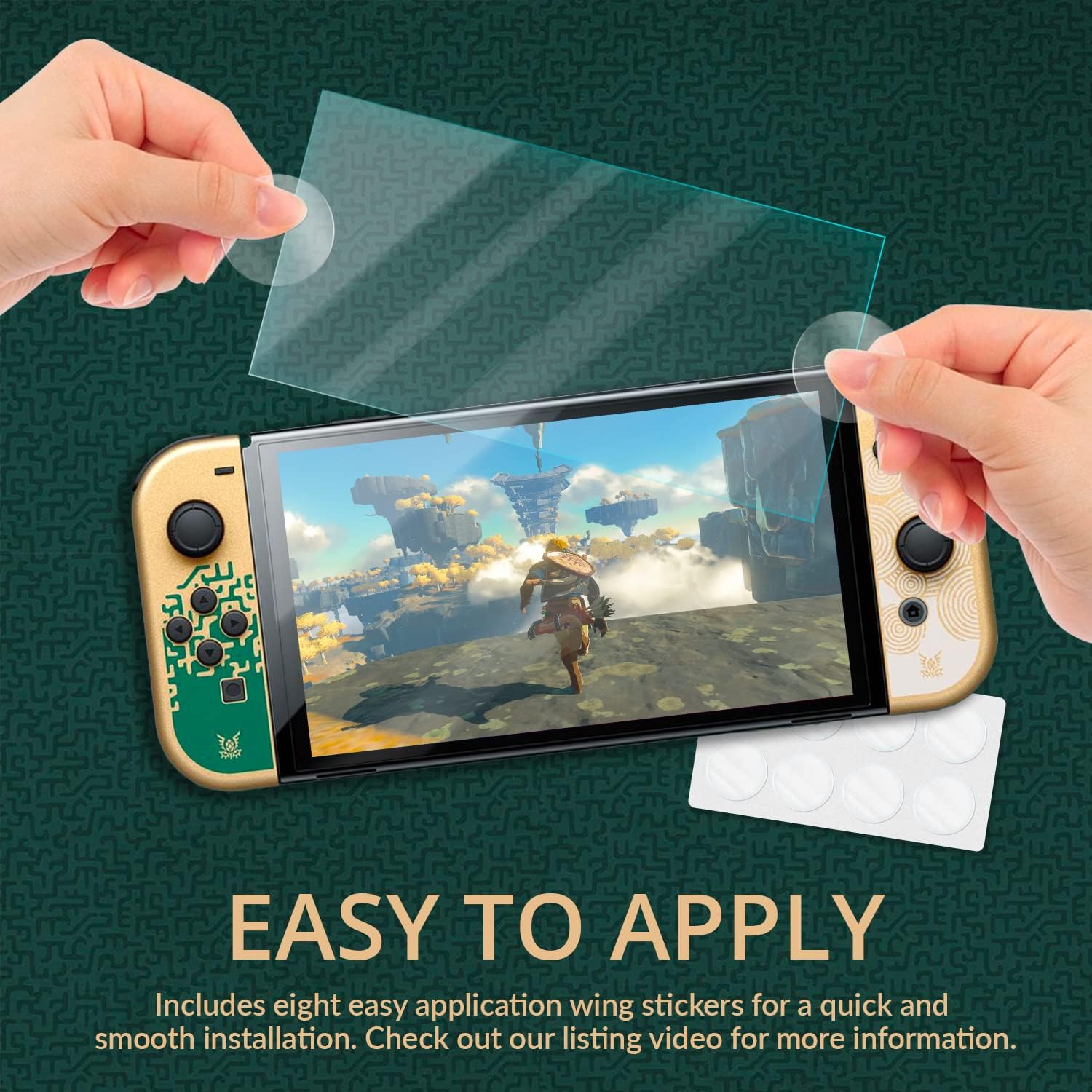 Thumbnail 3 de Orzly Displayschutzfolie aus gehärtetem Glas für Nintendo Switch OLED (2024) – Life-Time-Edition, 4 Stück