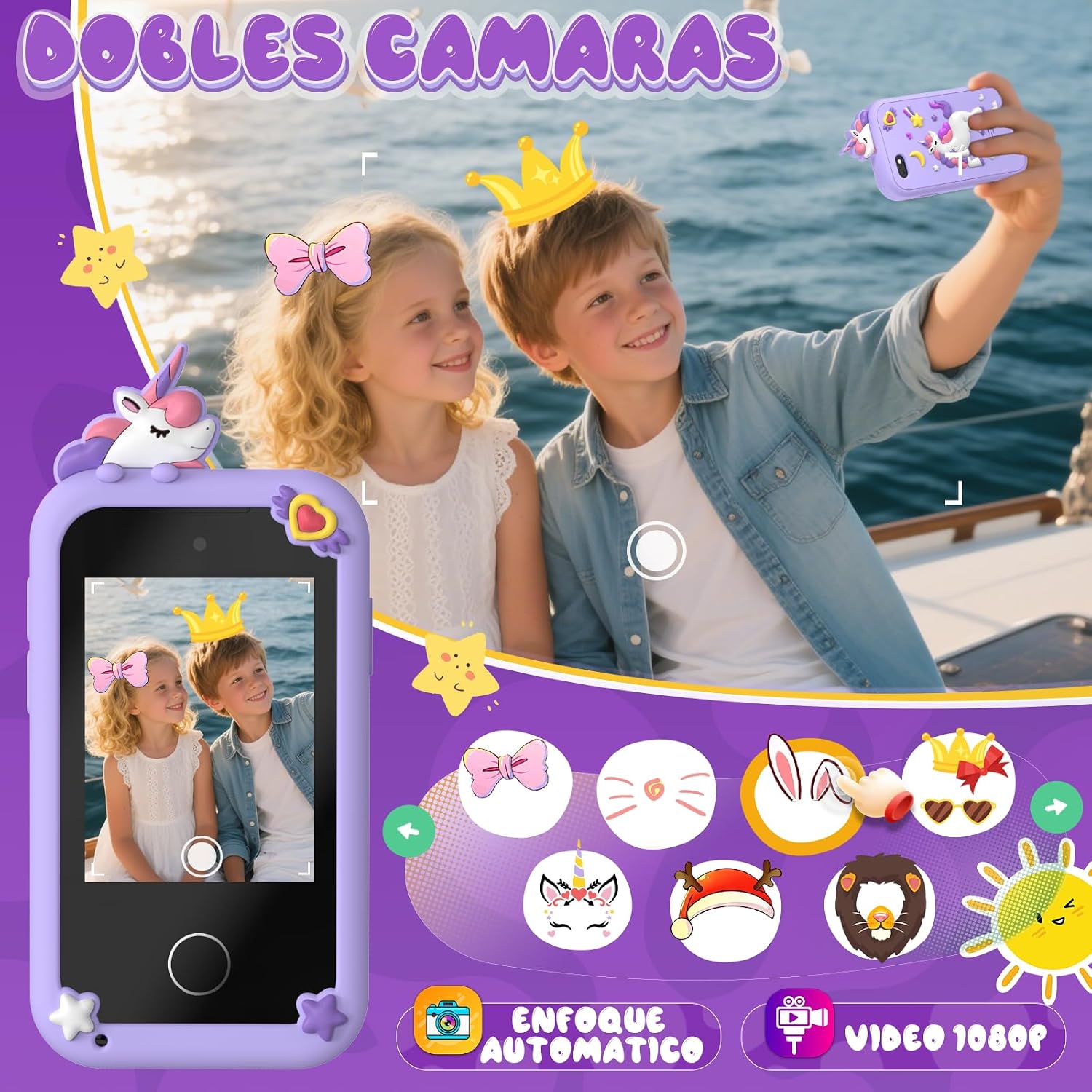 Thumbnail 2 de Kinder Smartphone Spielzeug mit Dualkamera