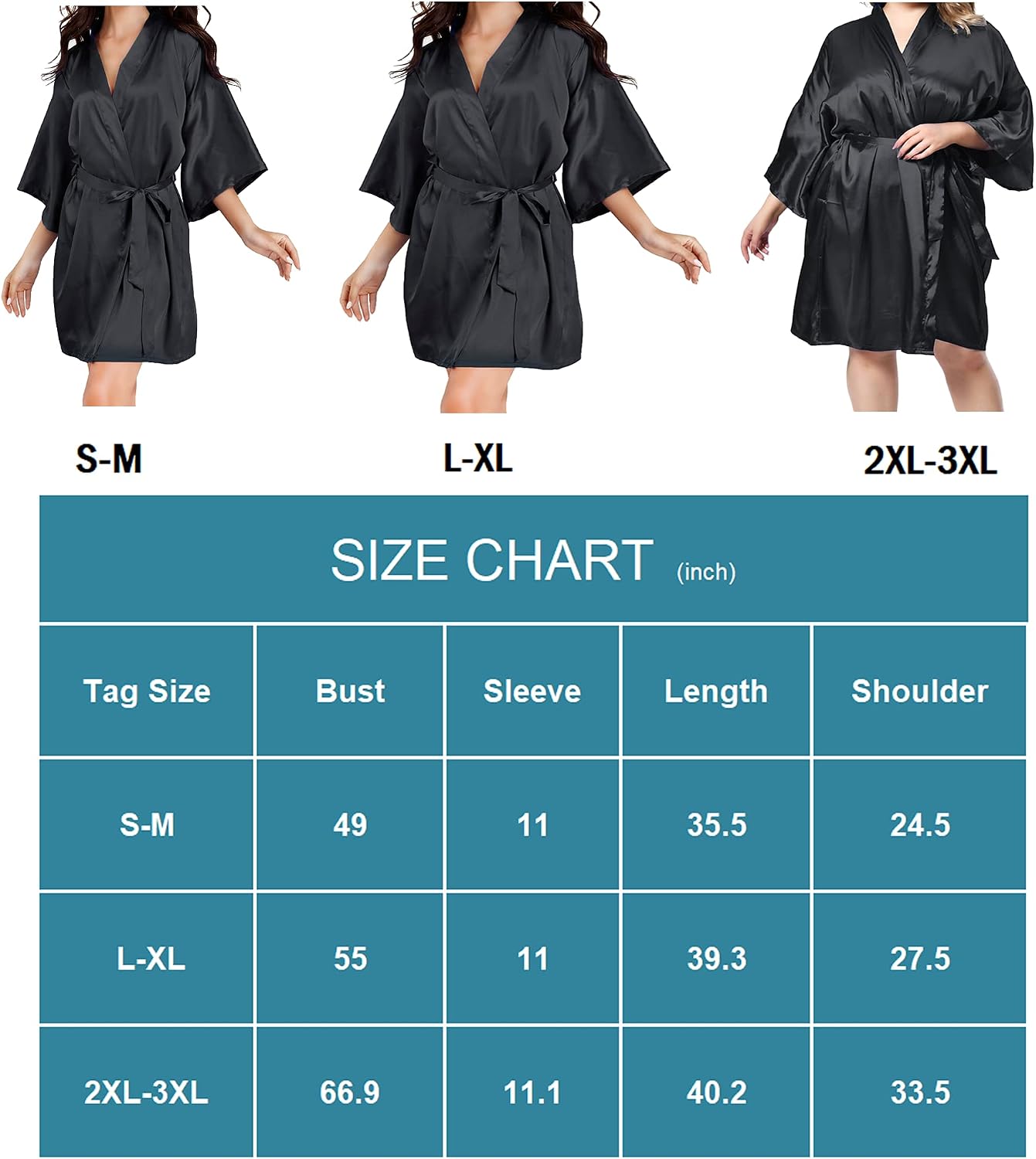 Thumbnail 5 de EPLAZA Satin Robe, Polyester