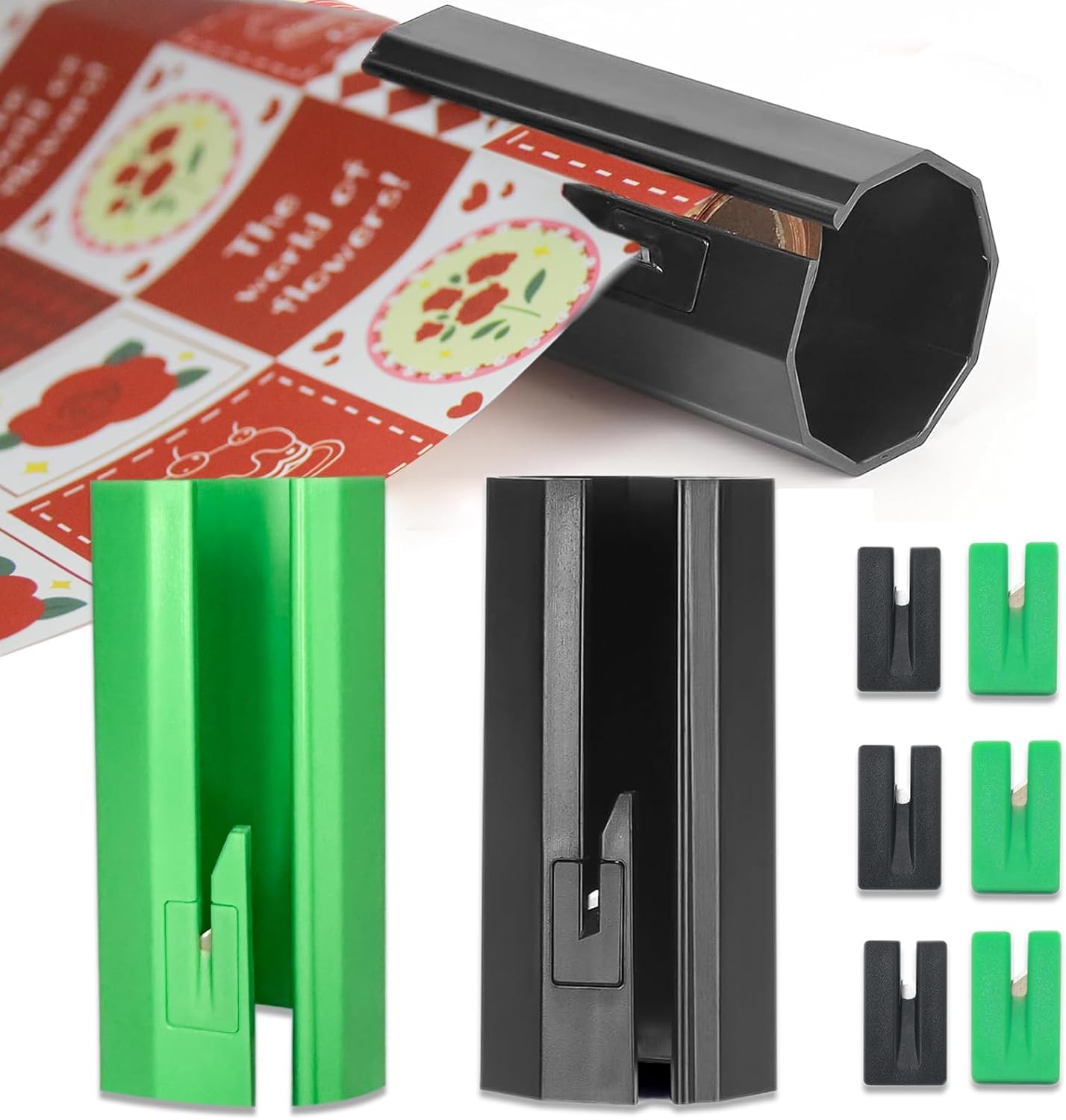 Detalle de LANGNIDORIS LN-YTCZQ-2 cadeaupapiersnijder, 2 stuks met 6 messen