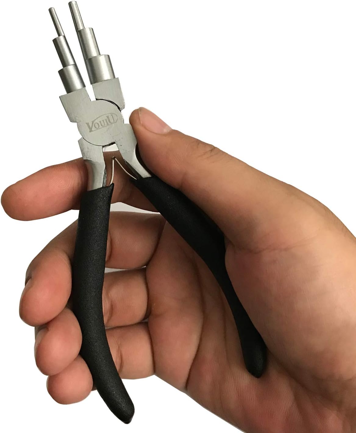 Detalle 2 de VOUIU 5.8インチ ベイルメイキングプライヤー 6ステップ、先端径2.0〜9.0mm