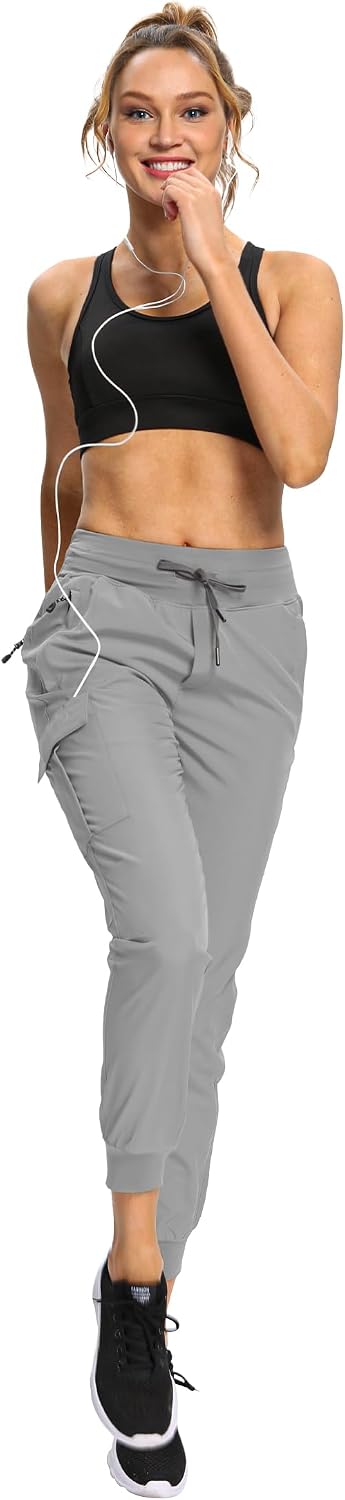 Detalle 1 de RlaGed Women’s Hiking Pants, Lightweight Joggers with UPF 50+ and Zip Pockets