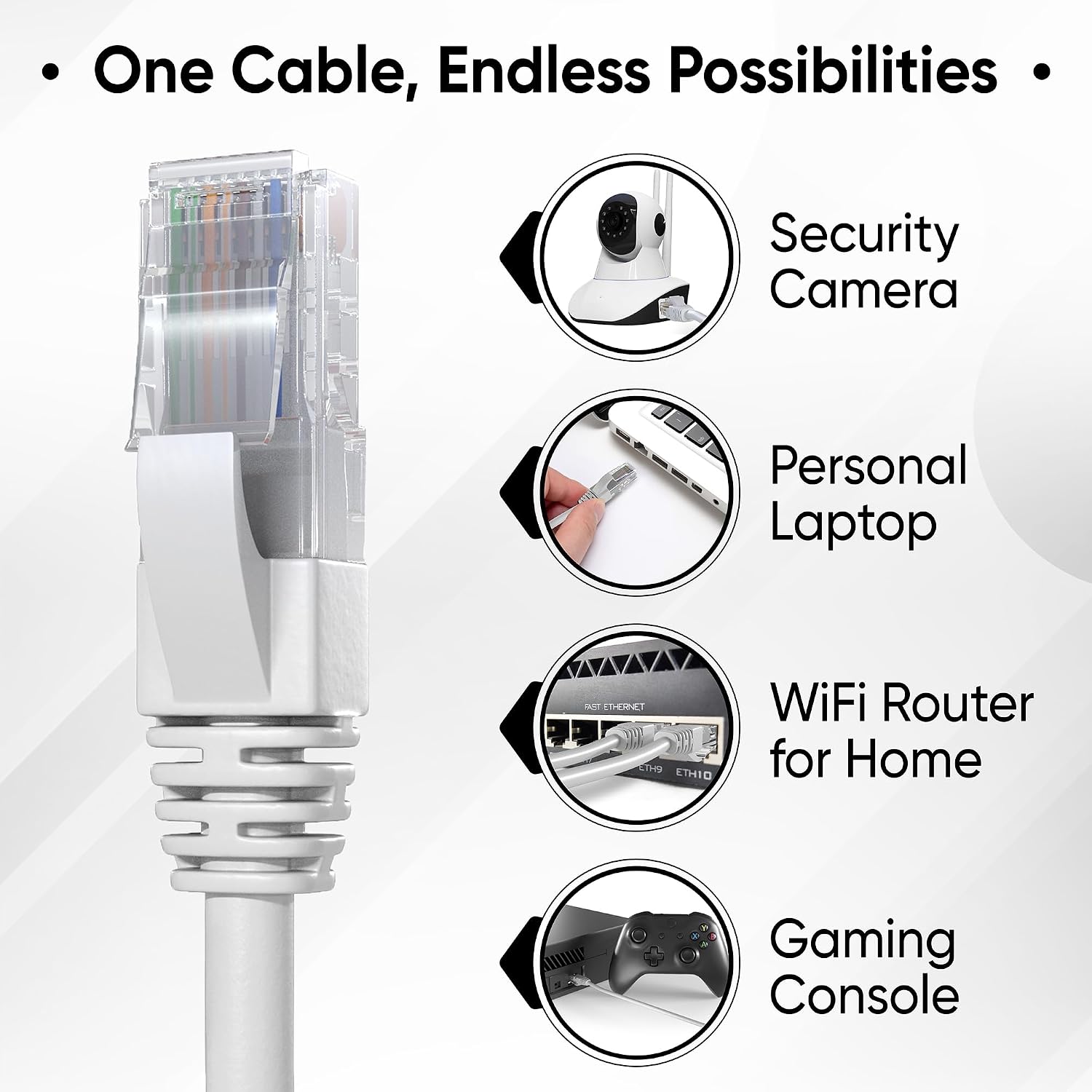 Thumbnail 6 de Mr. Tronic Cat6 25 m Ethernet Netzwerkkabel UTP – 1 Gbit/s, 250 MHz, CCA Bulk Kabel