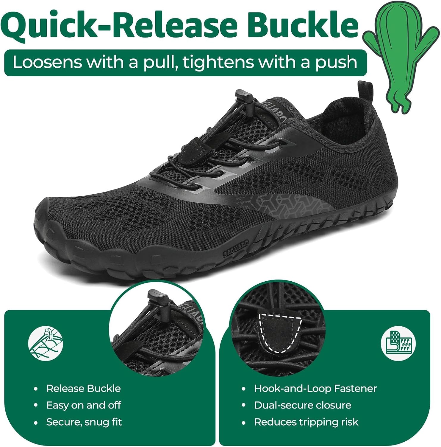 Thumbnail 3 de SAGUARO Scarpe da Trail Running Uomo Donna barefoot: comfort, ampia punta e suola antiscivolo per trail e fitness