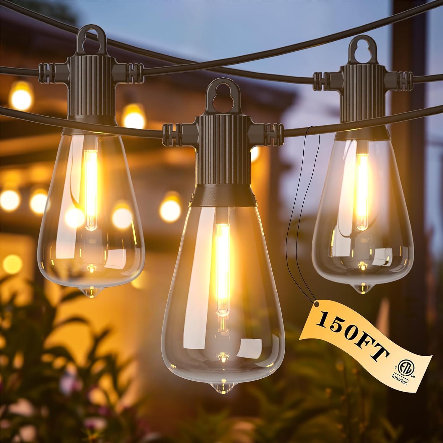 Detalle de Kawaya Outdoor String Lights 150FT