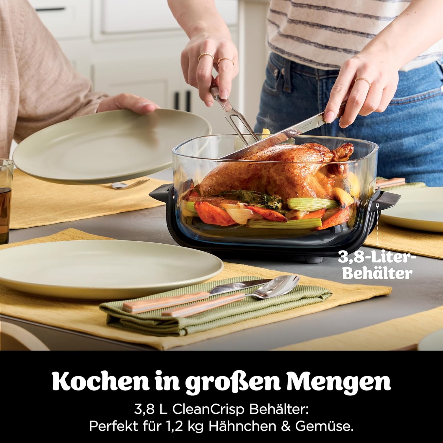 Thumbnail 5 de Ninja CRISPi Tragbare Air Fryer Heißluftfritteuse 3,8 l – 4-in-1, Stein FN101EUST