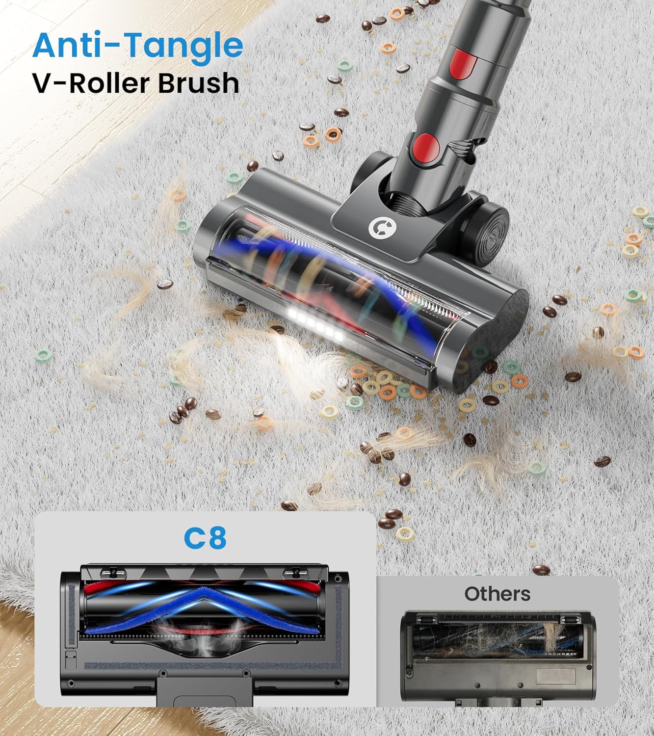 Detalle 2 de Upgraded 580W 48KPA Cordless Vacuum Cleaner 🧹