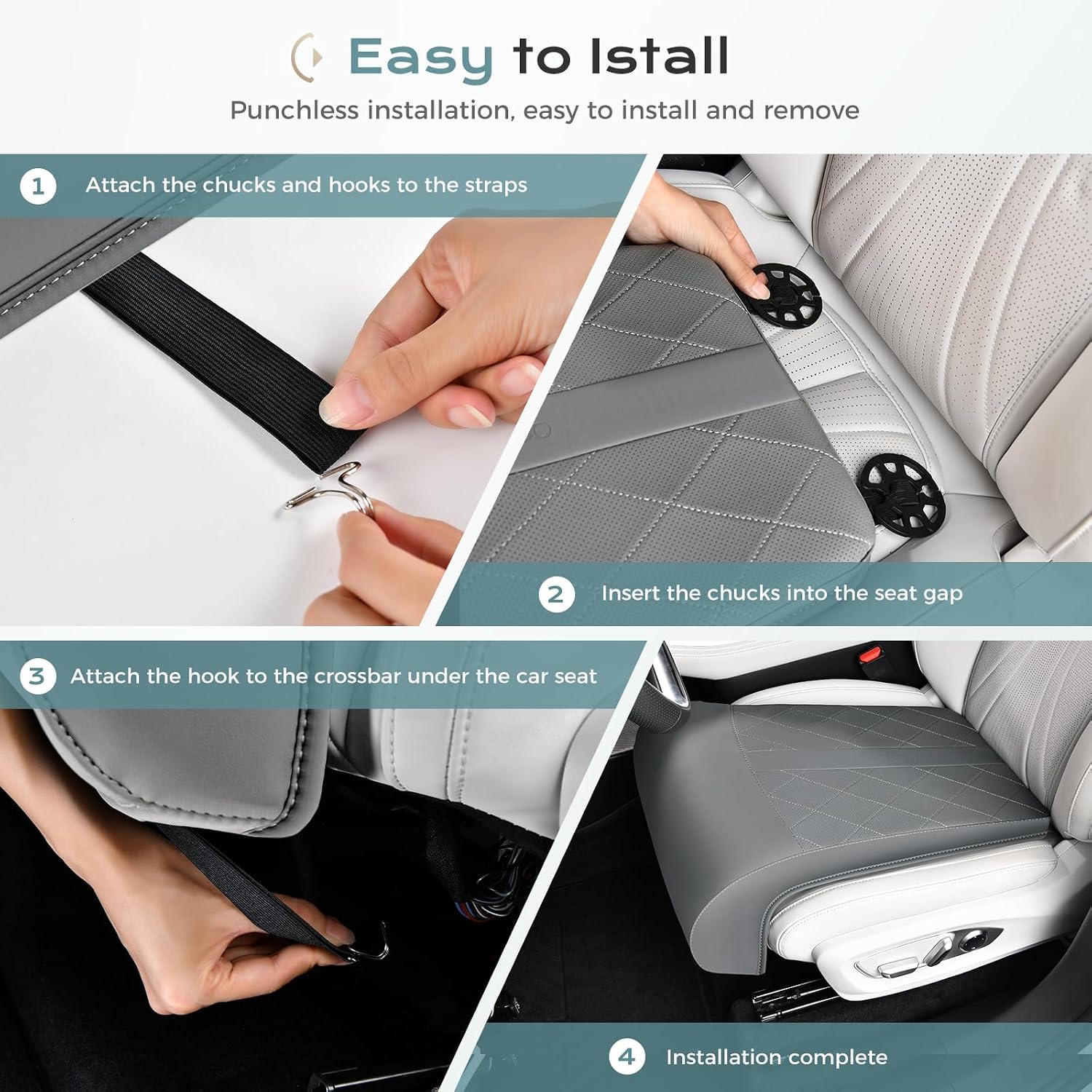 Detalle de Coverado Car Seat Leg Support Cushion in Leather