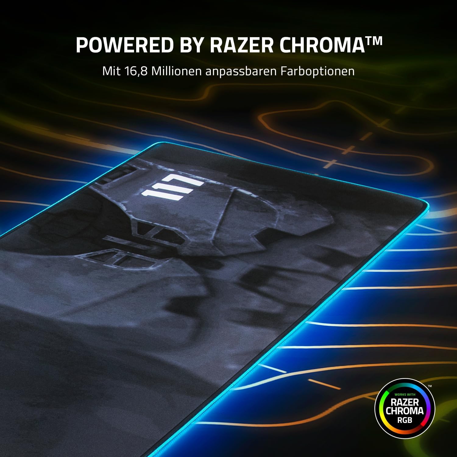 Detalle 2 de Razer Goliathus Extended Chroma (Halo Infinite Edition) – XXL Gaming Maus-Matte mit RGB-Beleuchtung