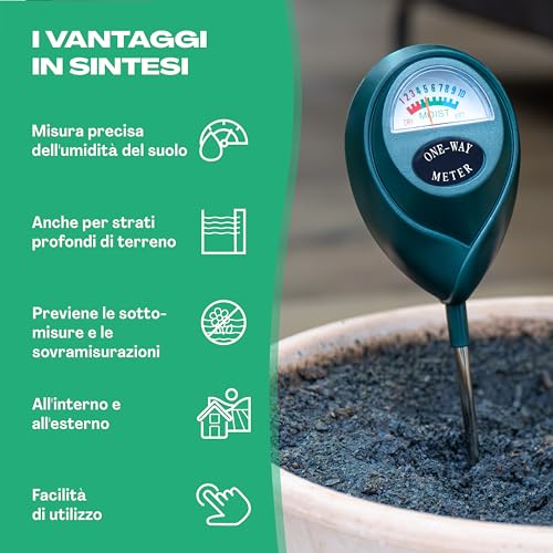 Detalle 2 de Netrox Misuratore Umidità Terreno per Piante e Vasi con Sensore Irrigazione