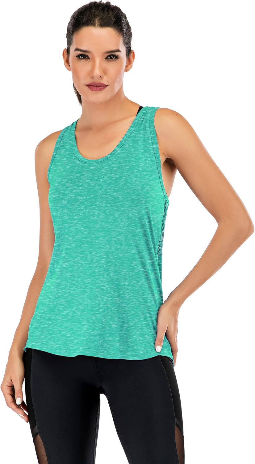 Detalle de ICTIVE Débardeur Yoga Femme - Haut de Sport sans Manches en Maille Aérée