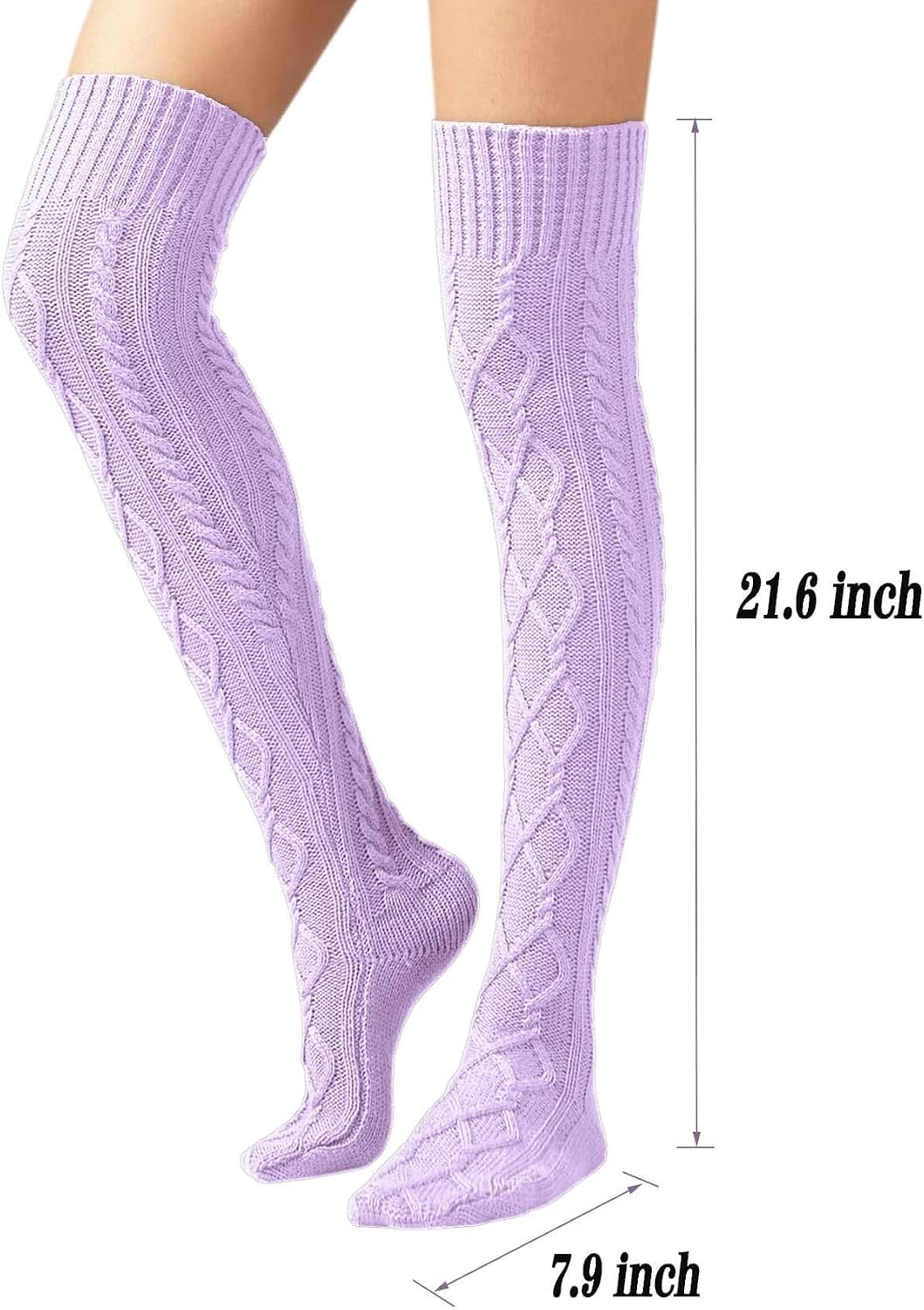 Thumbnail 4 de Leoparts Cable Knit Thigh High Socks for Women