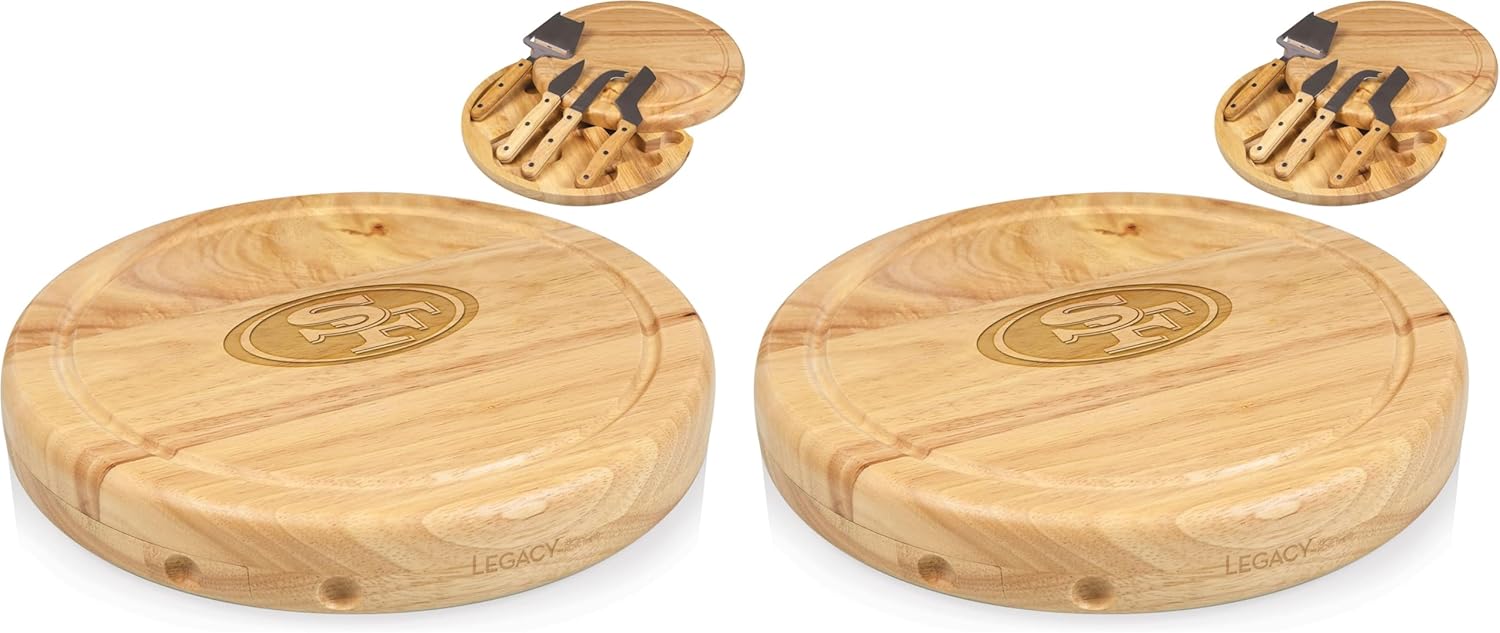 Thumbnail 6 de NFL San Francisco 49ers Circo Cheese Board and Knife Set (Charcuterie Set) — Parawood Cutting Board