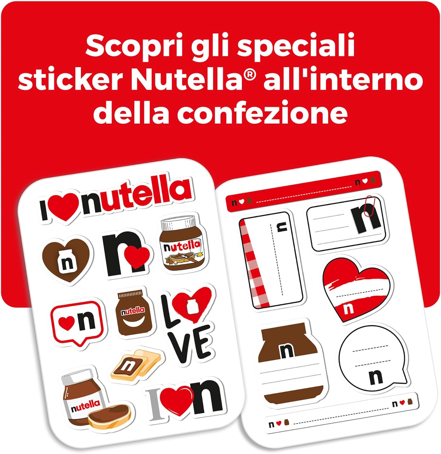 Thumbnail 1 de Bi-pack Nutella 750g con Sticker Nutella – crema spalmabile nocciole e cacao, senza glutine