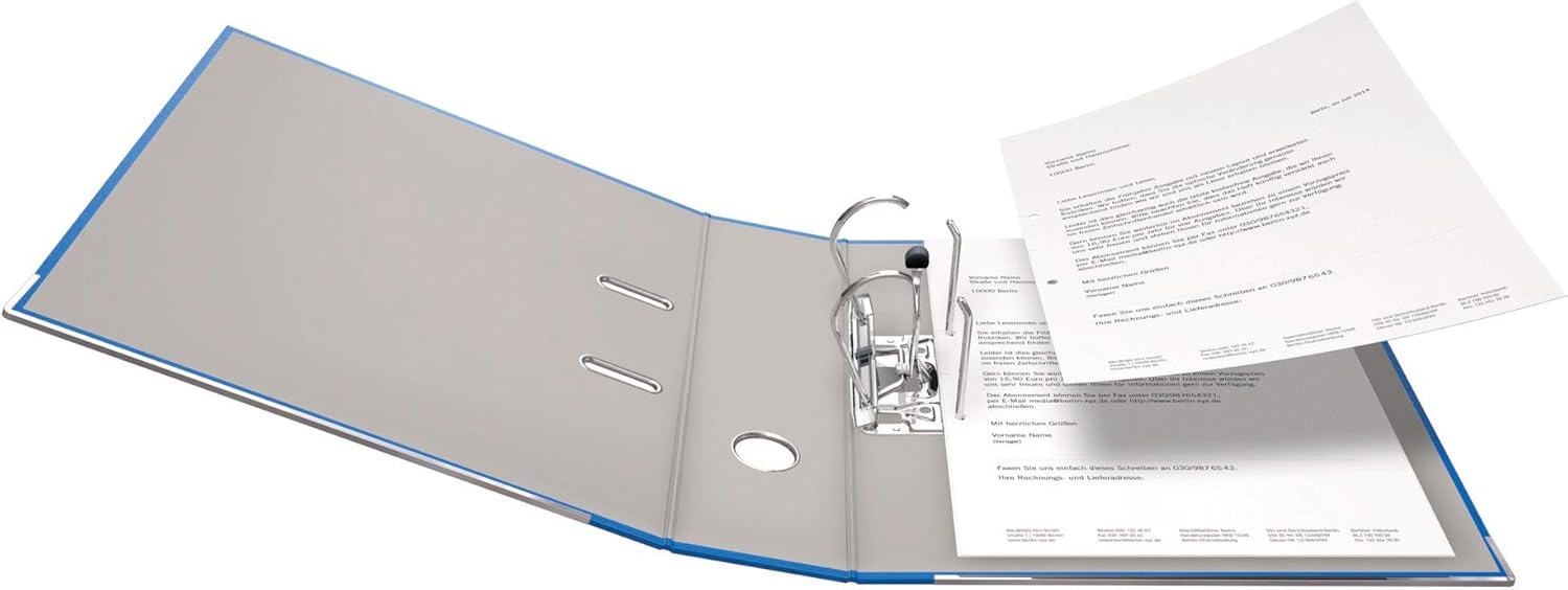 Detalle 2 de Original Falken 25er Pack PP-Color Kunststoff-Ordner – blau, DIN A4, vegan, Made in Germany