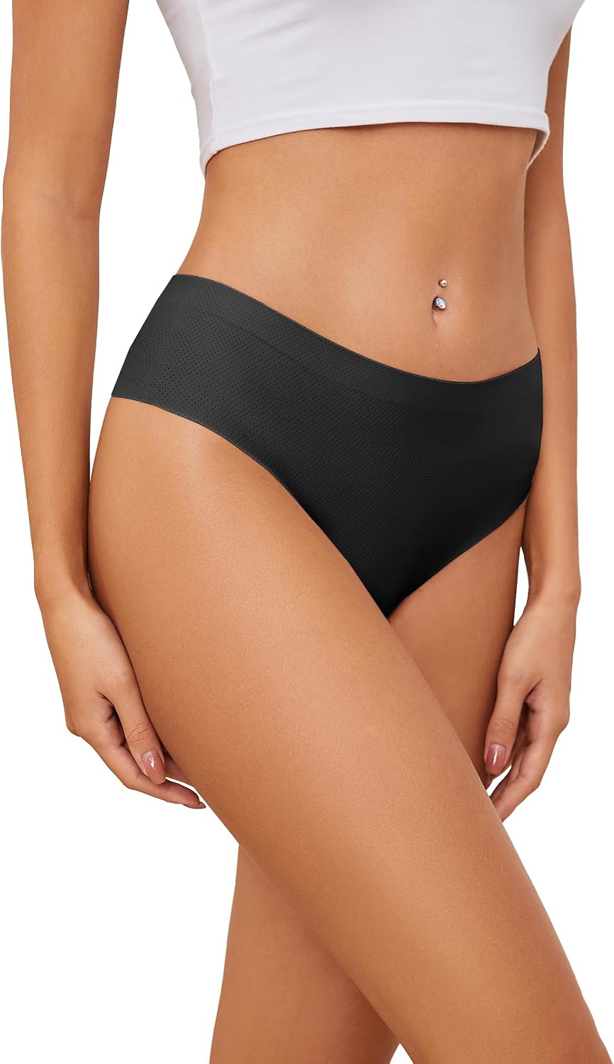 Thumbnail 2 de VOENXE Seamless High-Waisted Thongs — 5-Pack