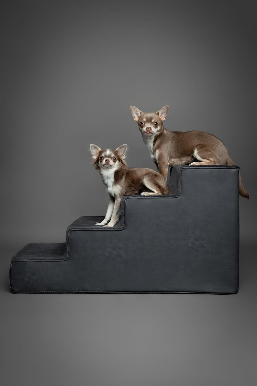 Thumbnail 5 de Noah & Paw Dog Stairs Leather Collection – 17" Extra Wide Bed Ramp, Durable 4-Step Foam Dog Stairs