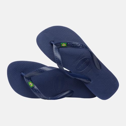 Detalle de Havaianas Top Brasil, chanclas unisex azul marino, talla 45 EU