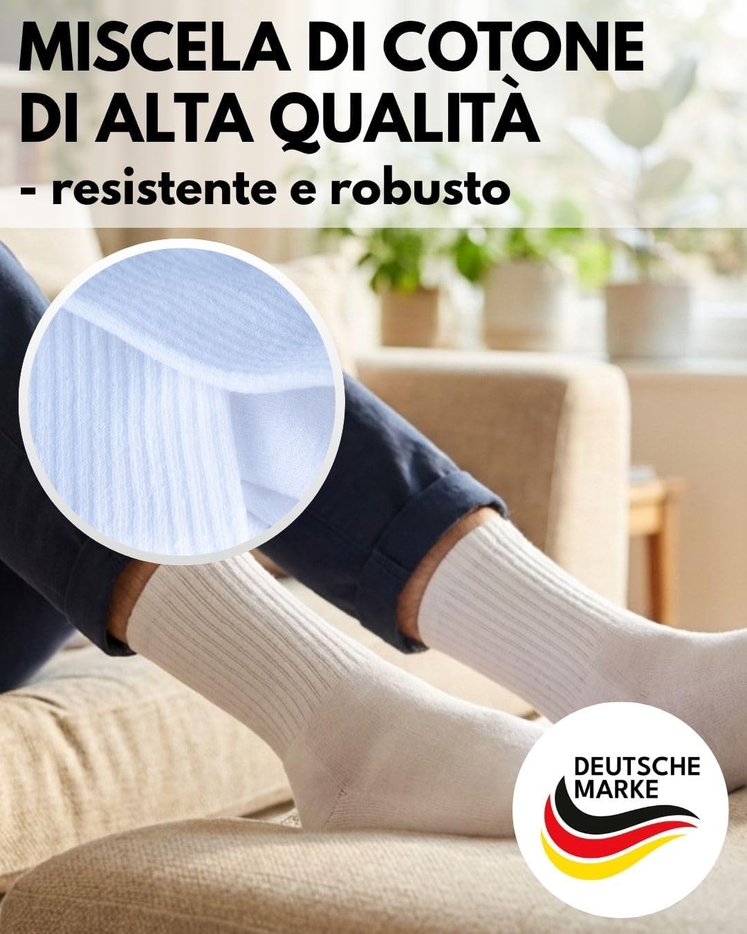 Thumbnail 4 de sockenkauf24 Calze Sportive Uomo tipo tennis Crew (6 paia) in spugna rinforzata