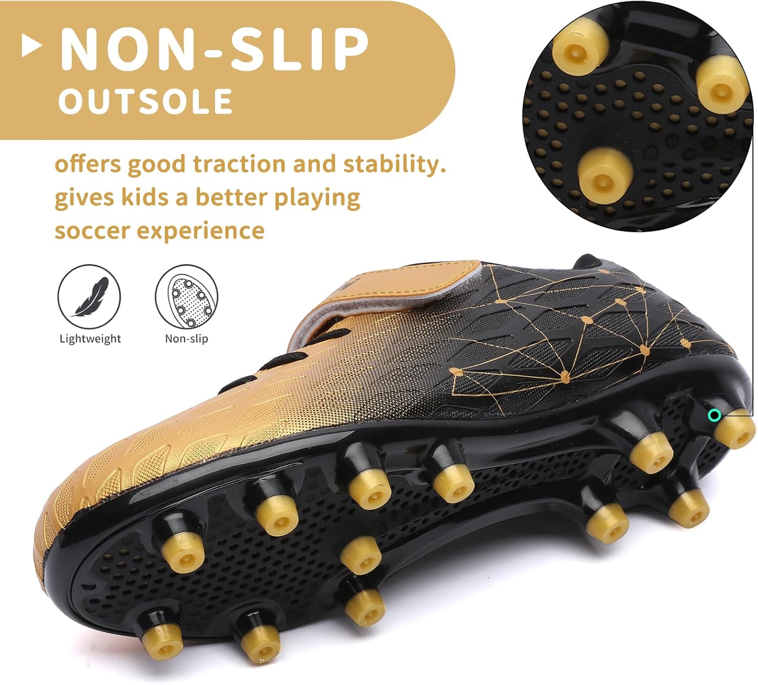 Thumbnail 4 de Kids FG/AG Football Boots with Hook-and-Loop Fastening (Unisex) – Synthesis Upper, Anti-Collision Toe