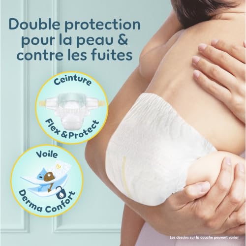Detalle 2 de Pampers Premium Protection Taille 2, 192 couches, 4-7 kg, voile Dermacomfort