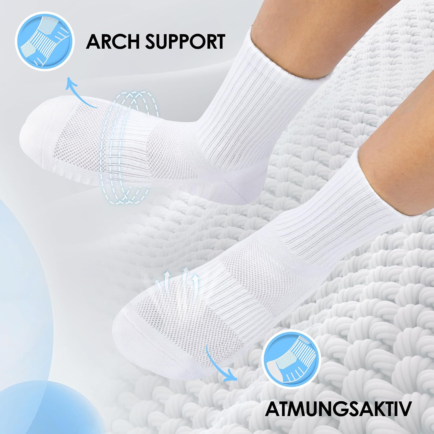 Thumbnail 3 de TUUHAW Tennissocken 12 Paar, 35-50