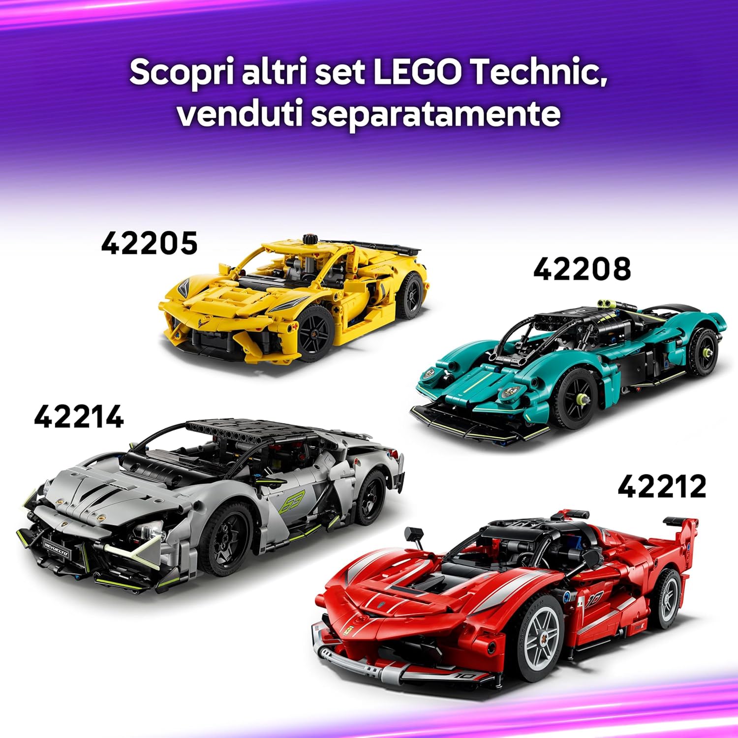 Thumbnail 6 de LEGO Technic Bugatti Chiron Pur Sport 42222 – Auto da corsa da costruire per appassionati di sport motoristici