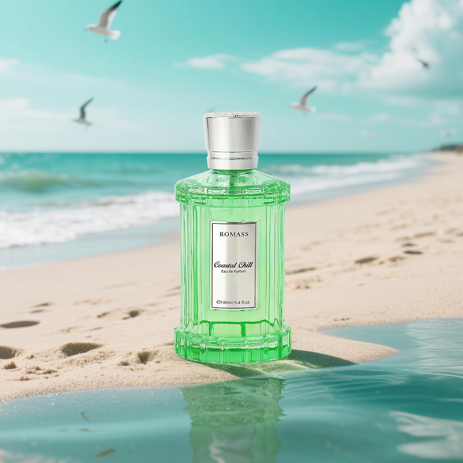 Detalle 2 de ROMASS Coastal Chill Eau de Parfum, Unisex 3.4 oz/100ml with Coastal Notes