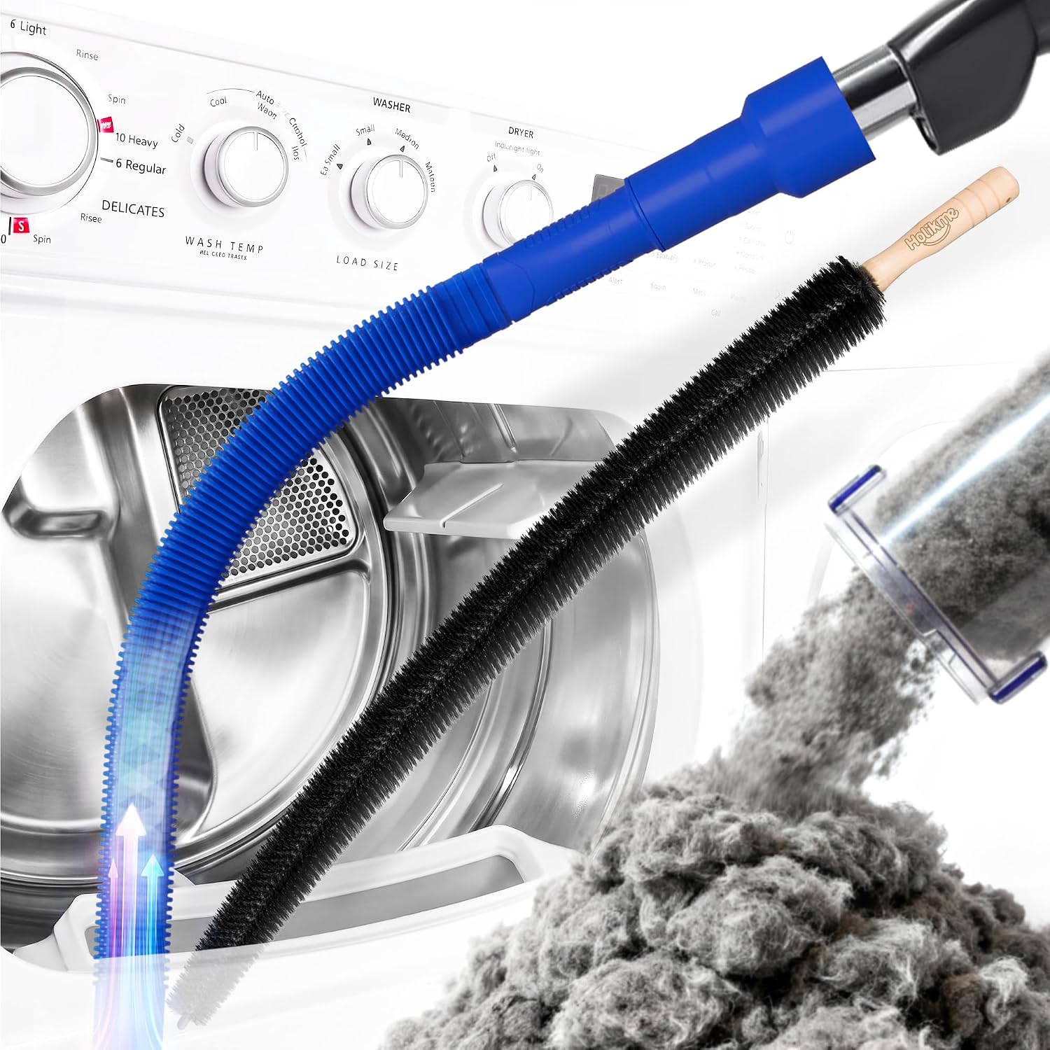 Thumbnail 6 de Holikme Dryer Vent Cleaner Kit 2Pack with Lint Vacuum Attachment & Brush