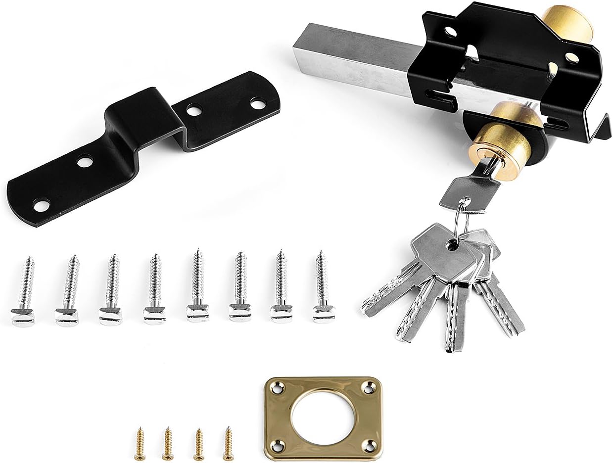 Detalle de Concise Home 70mm Big Double Long Throw Gate Lock with 5 Keys